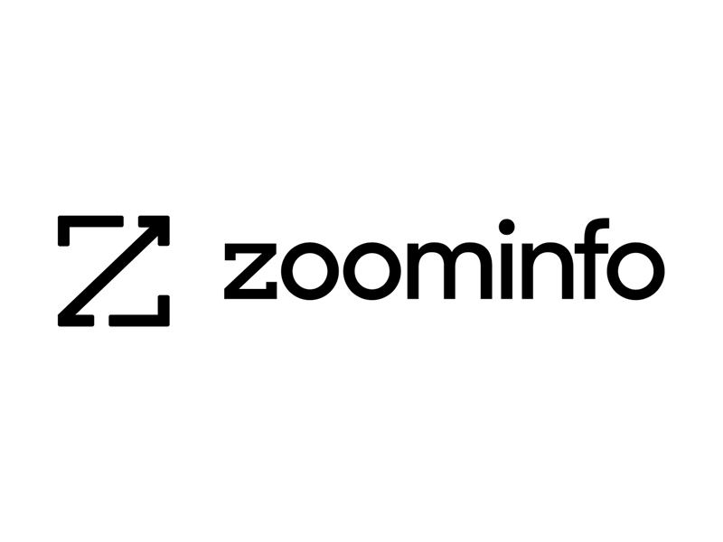 A logo featuring zoominfo.
