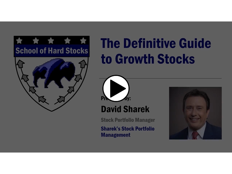 The Definitive Guide to Growth Stocks by David Sharek, Stock Portfolio Manager, and Sharek's Stock Portfolio Management.